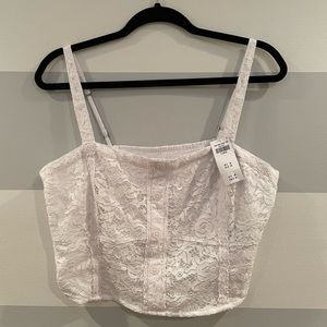 Abercrombie & Fitch Cropped Lace Cami